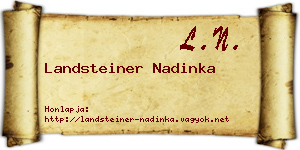 Landsteiner Nadinka névjegykártya